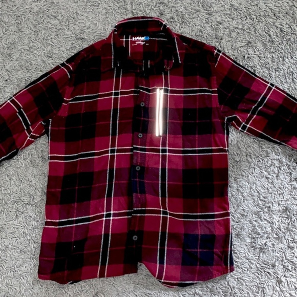 Tony Hawk burgundy flannel NWOT